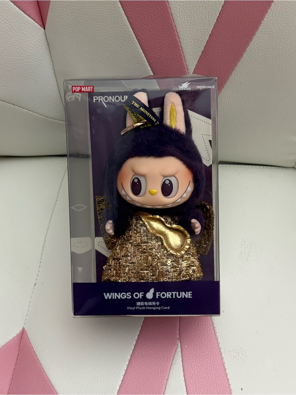 POP MART LABUBU × Pronounce - Wings of Fortune Vinyl Plush Hanging Card